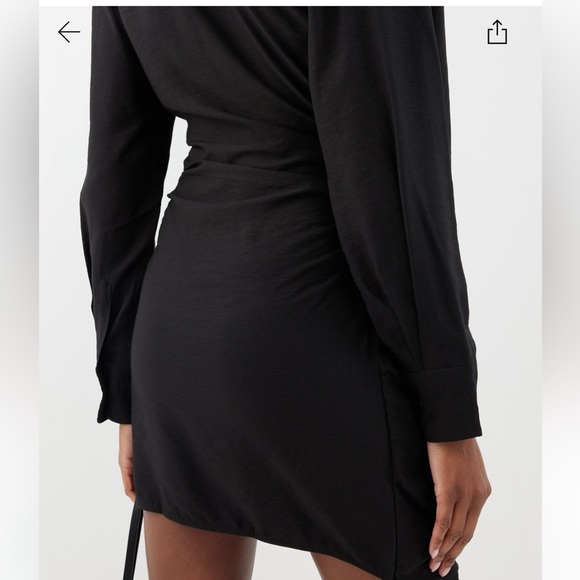 JACQUEMUS BAHIA DRAPED ASYMETRIC MINI DRESS - Picture 3 of 4